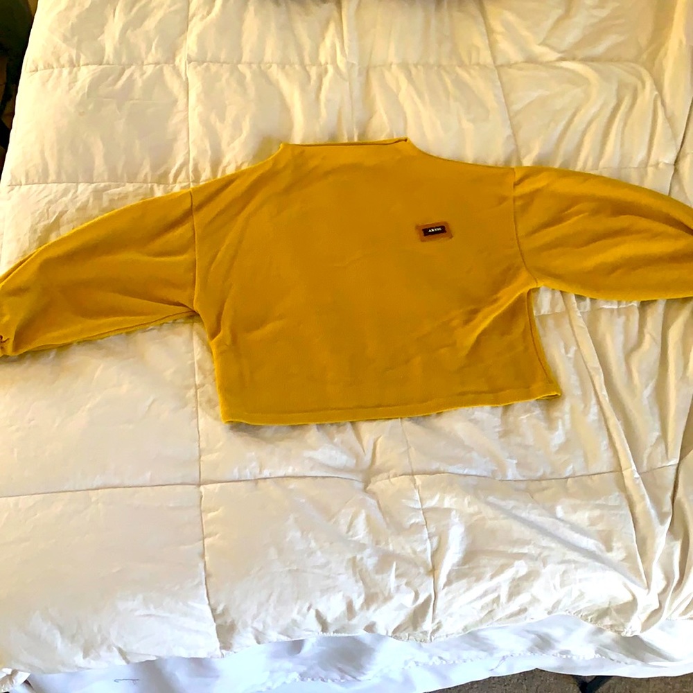 BESR ARTIC yellow mustard crop sweater